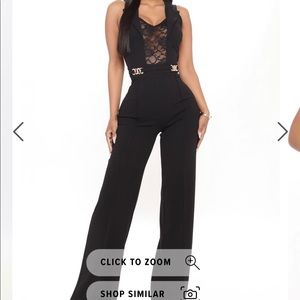 Never worn- Black jumpsuit from Fashion Nova.